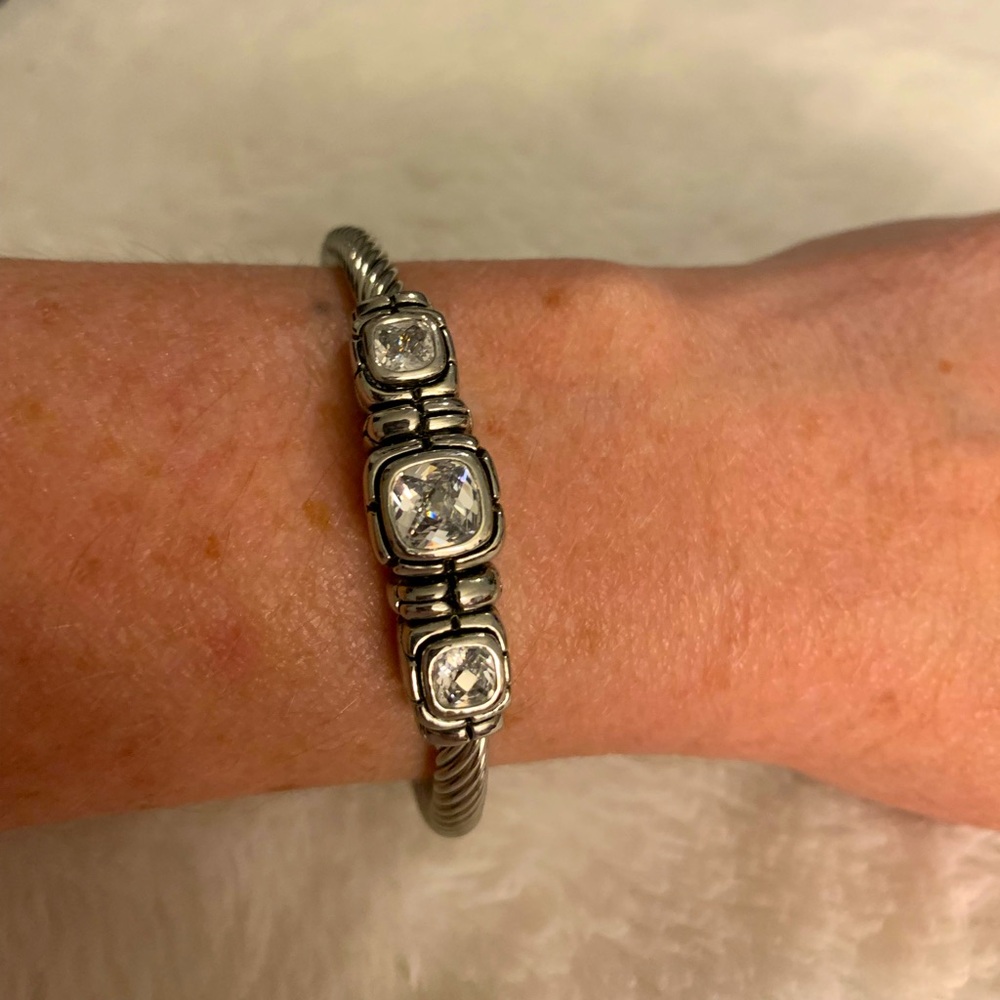 Elegant silver cuff bracelet